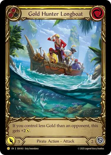 Gold Hunter Longboat (Treasure) [SEA163] [High Seas] Cold Foil