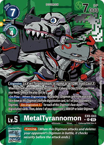 MetalTyrannomon (Alternate Art) [EX9-043 SR] [Versus Monsters] Foil