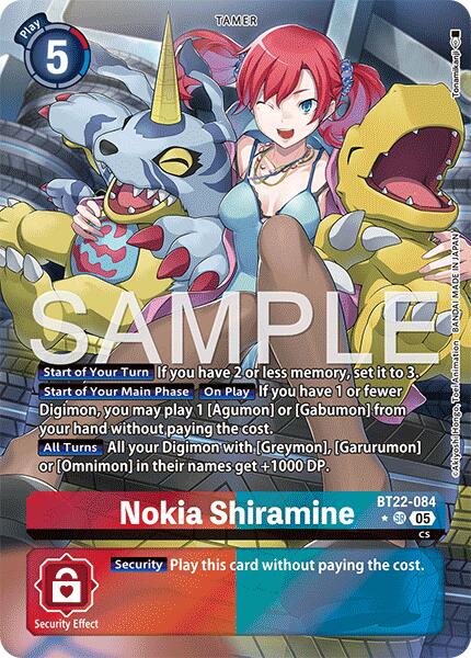 Nokia Shiramine (Alternate Art) [BT22-084 SR] [Cyber Eden] Foil