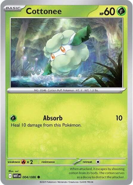 Cottonee [004/086] [White Flare] Reverse Holofoil
