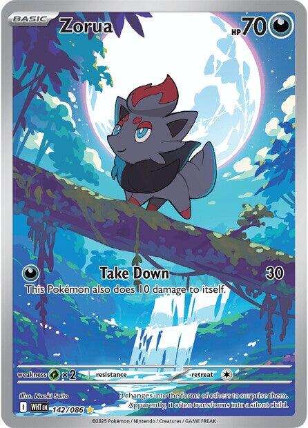 Zorua [142/086] [White Flare] Holofoil