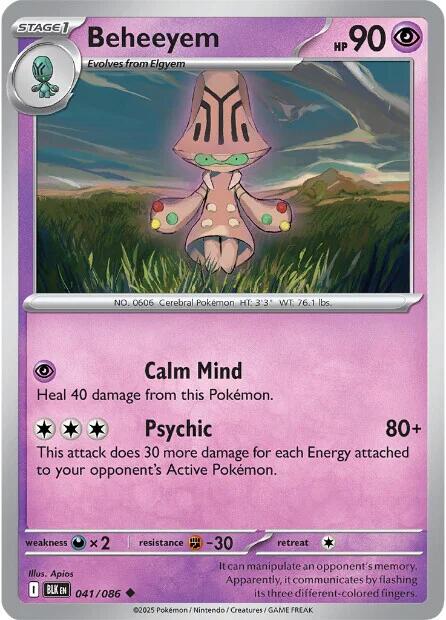 Beheeyem [041/086] [Black Bolt] Reverse Holofoil