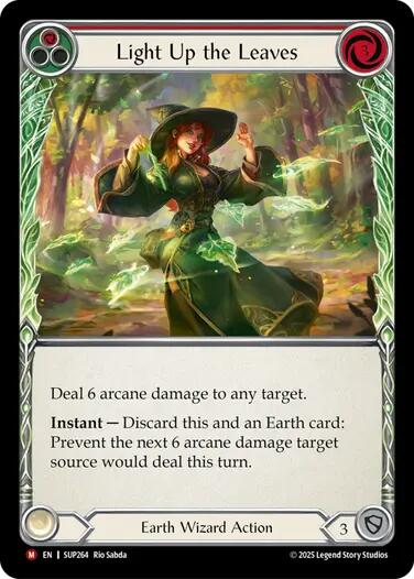 Light Up the Leaves (Red) [SUP264] [Super Slam] Rainbow Foil