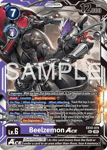 Beelzemon ACE [EX10-074 SEC] [Sinister Order] Foil