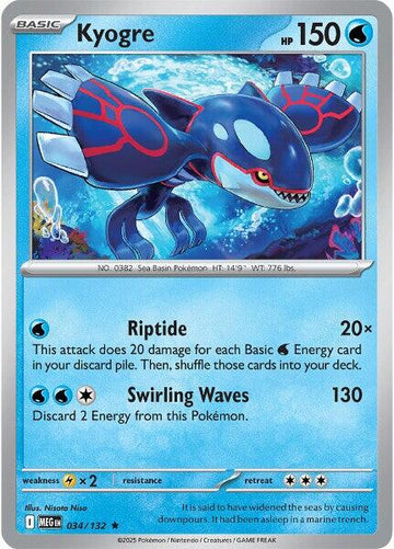 Kyogre [034/132] [Mega Evolution] Reverse Holofoil