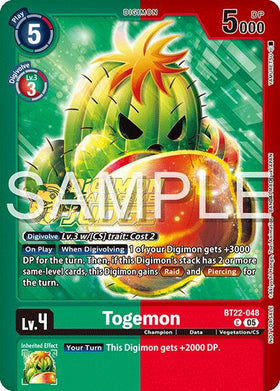 Togemon (Judge Pack 2025 Wave 2) [BT22-048 C] [Cyber Eden] Foil