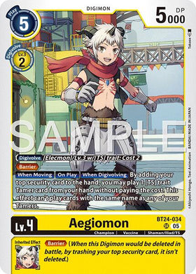 Aegiomon [BT24-034 SR] [Time Stranger] Foil