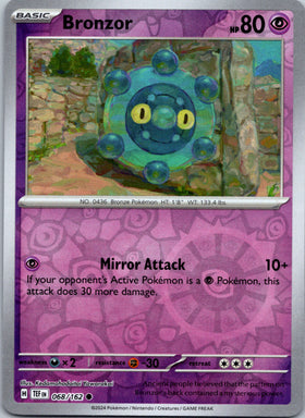 Bronzor [068/162] - (Temporal Forces) Reverse Holofoil