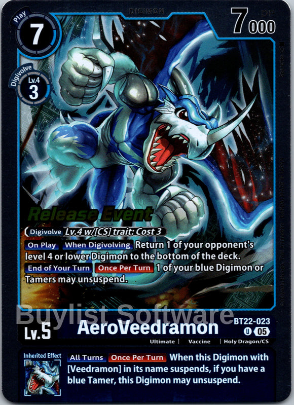 AeroVeedramon [BT22-023 U] [Cyber Eden Release Event Cards] Foil