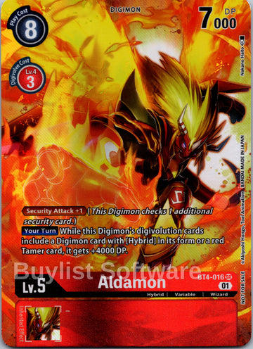 Aldamon (1-Year Anniversary Box Topper) [BT4-016] [Great Legend] Foil