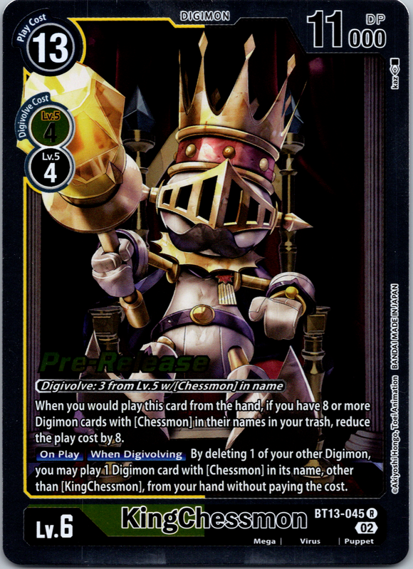 KingChessmon [BT13-045] [Versus Royal Knight Pre-Release Cards] Foil