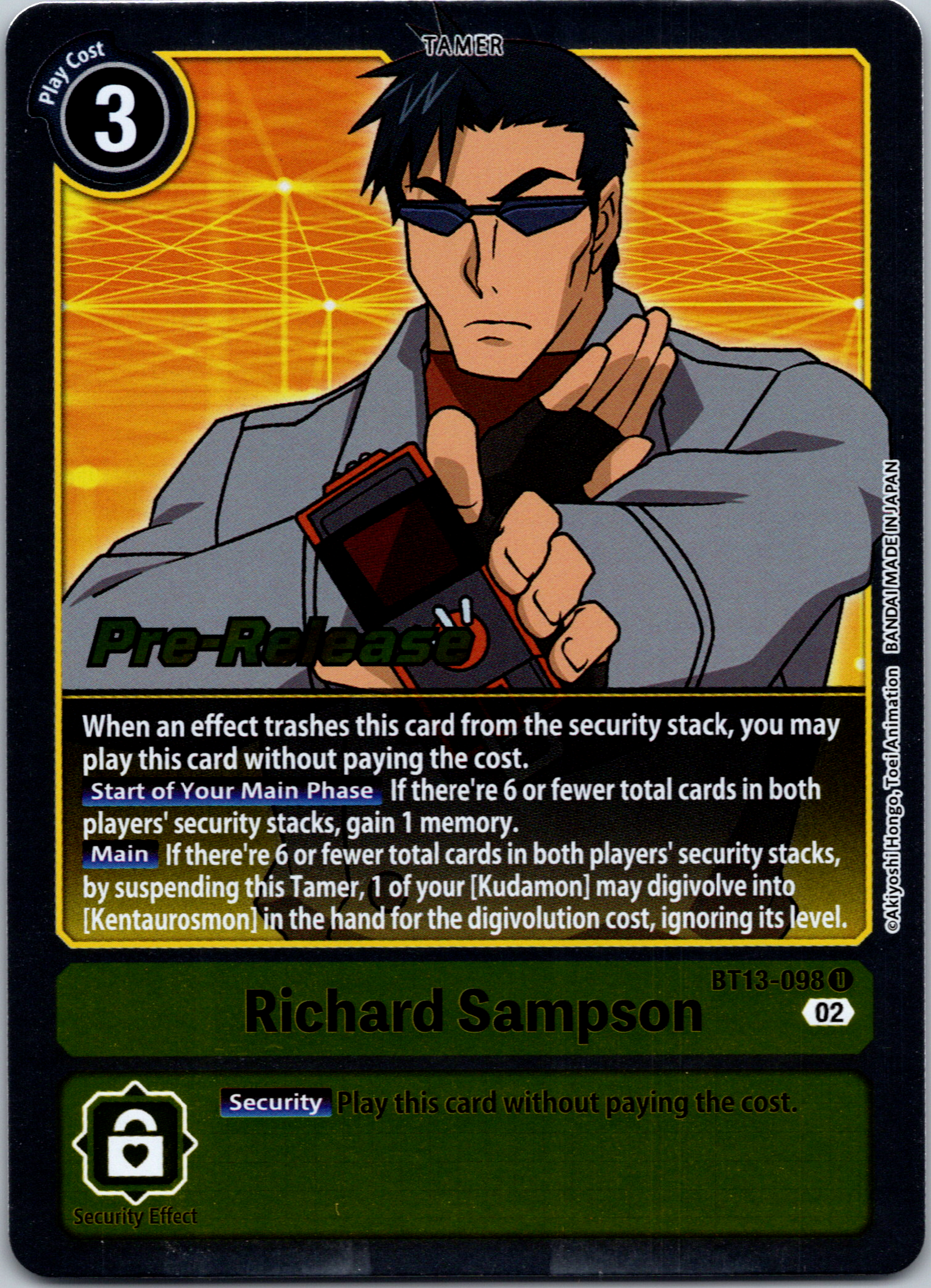 Richard Sampson [BT13-098] [Versus Royal Knight Booster Pre-Release Cards] Foil