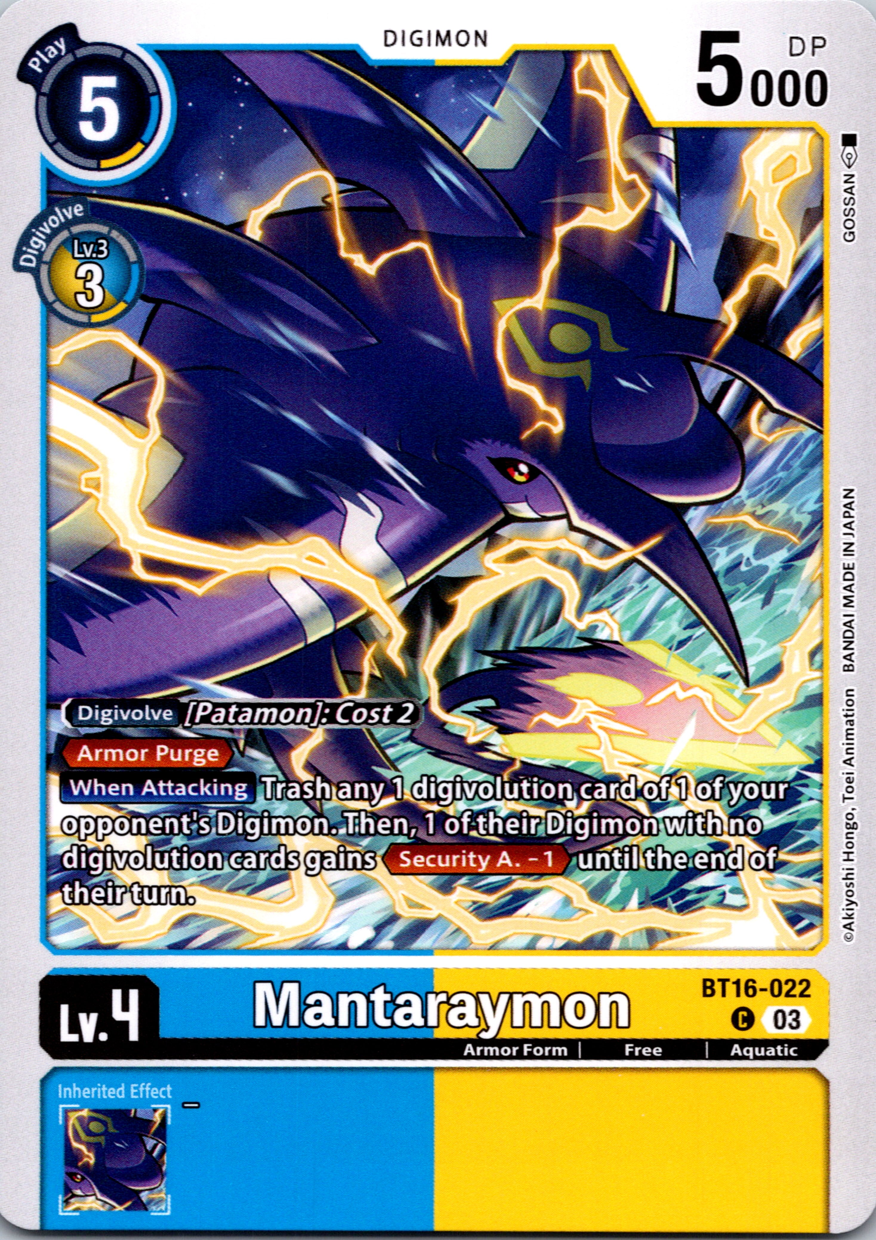 Mantaraymon [BT16-022-C] [Beginning Observer] Normal