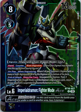 Imperialdramon: Fighter Mode ACE [BT16-027-R] [Beginning Observer] Foil
