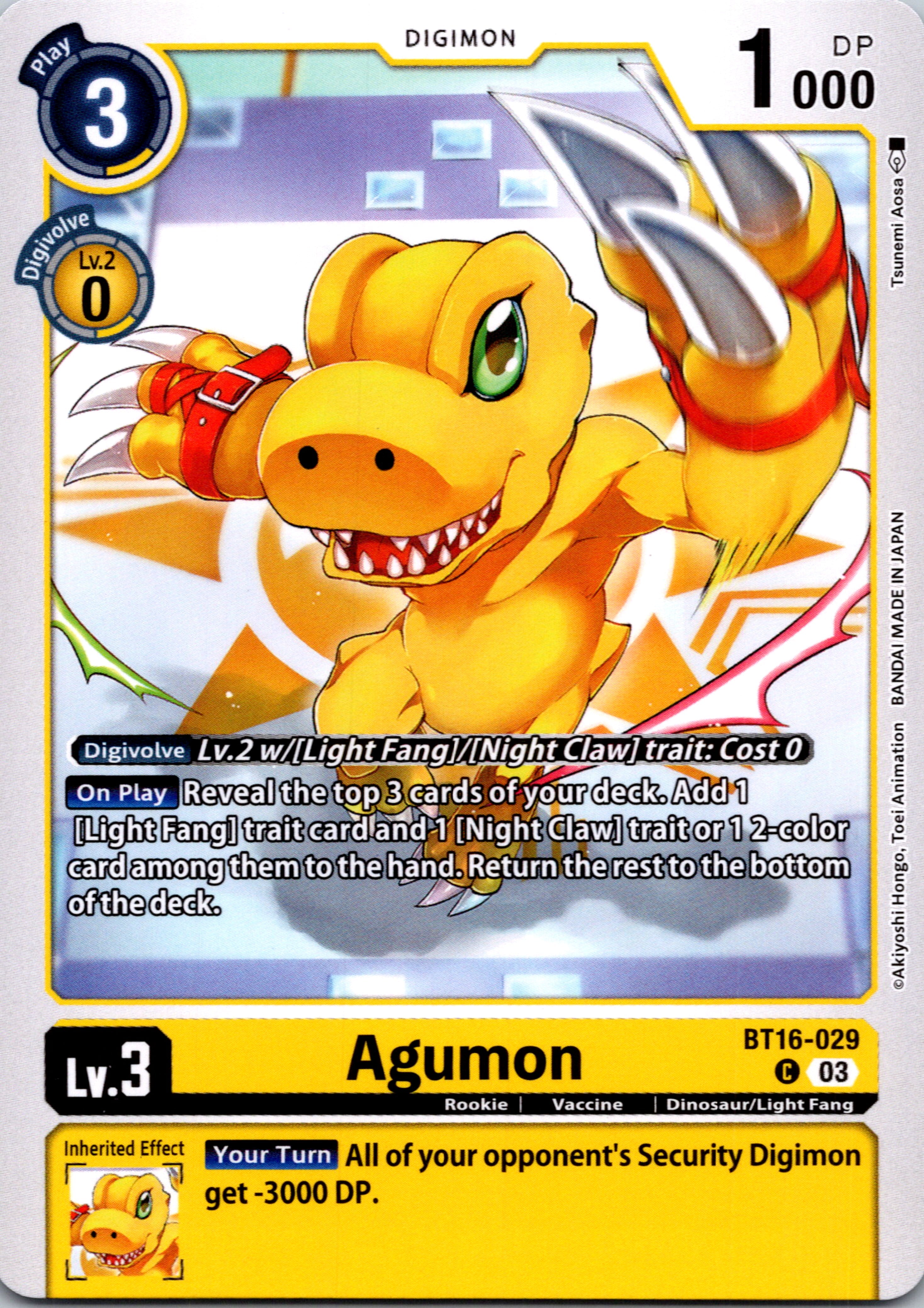 Agumon [BT16-029-C] [Beginning Observer] Normal