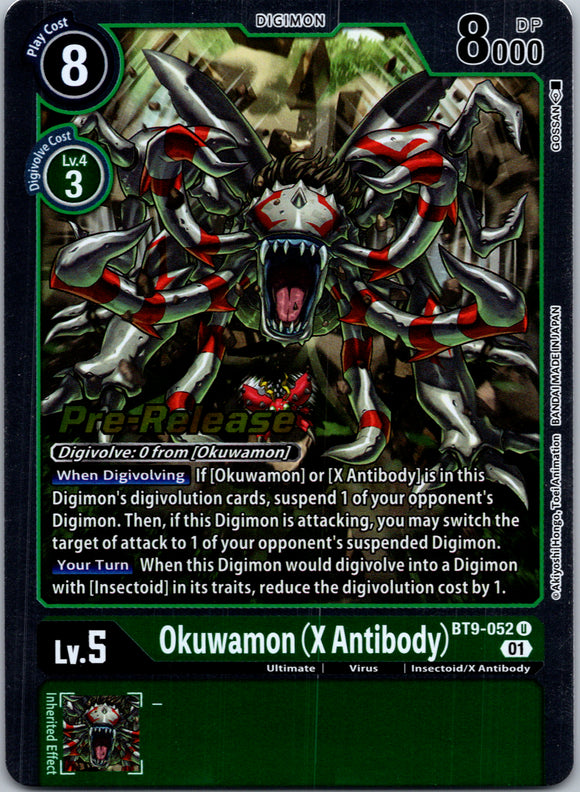 Okuwamon (X Antibody) [BT9-052] [X Record Pre-Release Cards] Foil