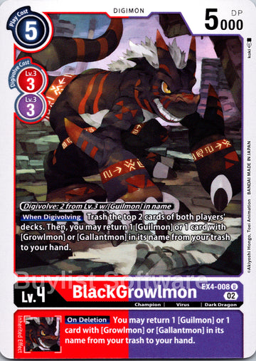 BlackGrowlmon [EX4-008 U] [Alternative Being Booster]