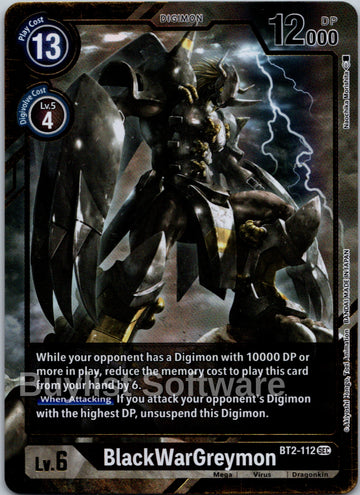 BlackWarGreymon (Alternate Art) [BT2-112 SEC] [Release Special Booster 1.5] Foil