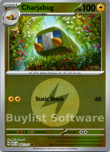 Charjabug (Energy Symbol Pattern) [065/217] [Ascended Heroes] Reverse Holofoil