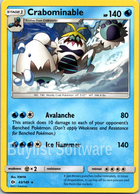 Crabominable [43/149] [Sun & Moon Base Set]