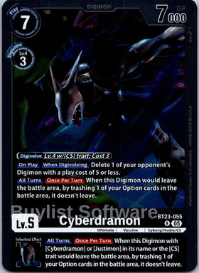 Cyberdramon [BT23-055 R] [Hackers' Slumber] Foil