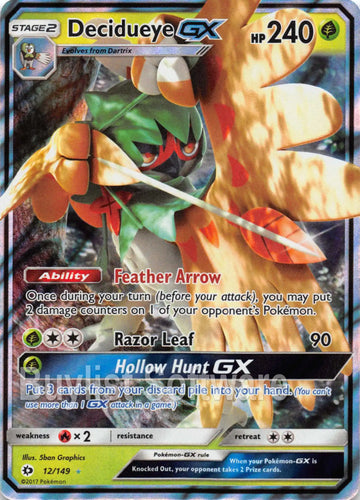 Decidueye GX [12/149] [Sun & Moon Base Set] Holofoil