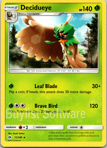 Decidueye [11/149] [Sun & Moon Base Set]