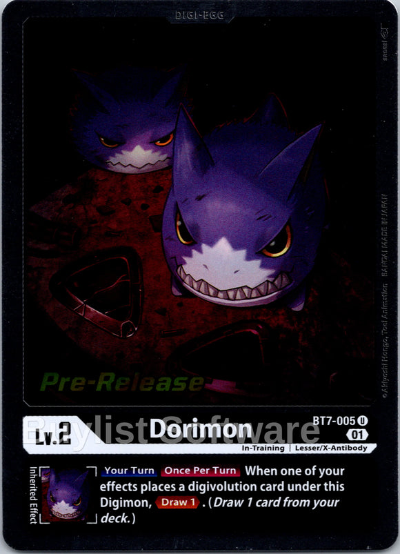 Dorimon [BT7-005] [Next Adventure Pre-Release Cards] Foil