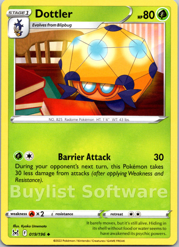 Dottler [019/196] [Lost Origin] Reverse Holofoil