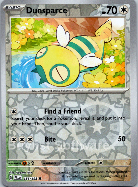 Dunsparce [156/193] [Paldea Evolved] Reverse Holofoil