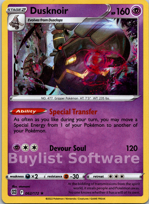Dusknoir [062/172] [Brilliant Stars] Holofoil