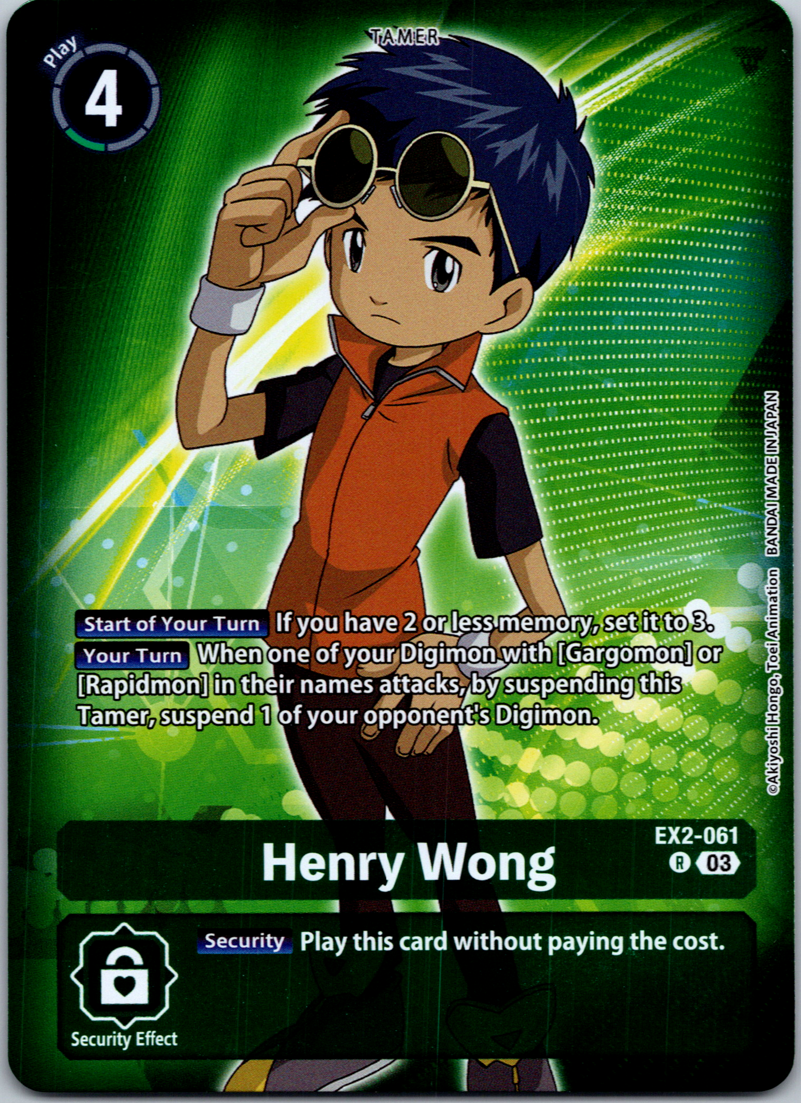 Henry Wong (Reprint) [EX2-061] [Starter Deck 17: Double Typhoon Advanced Deck Set] Foil