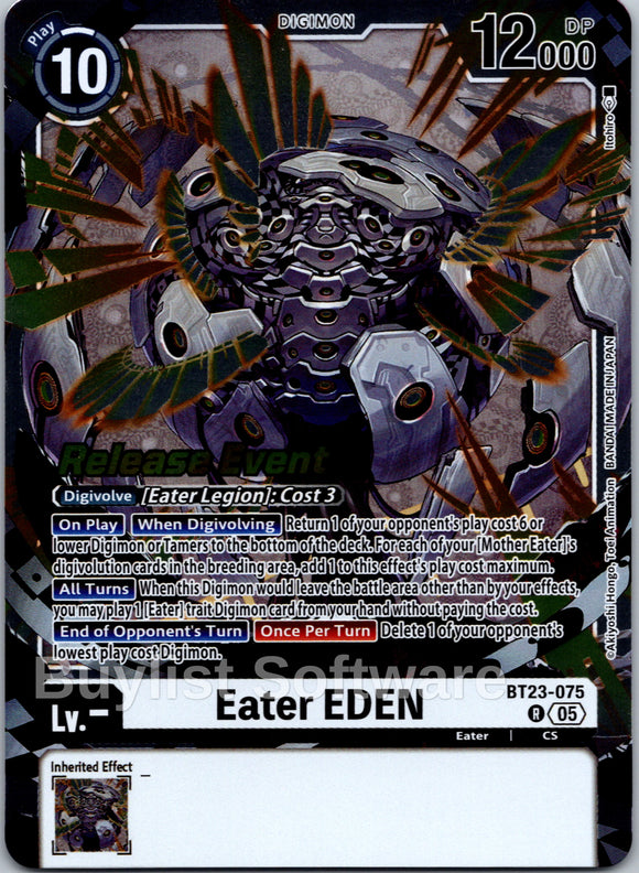 Eater EDEN [BT23-075 R] [Hackers' Slumber Release Event Cards] Foil
