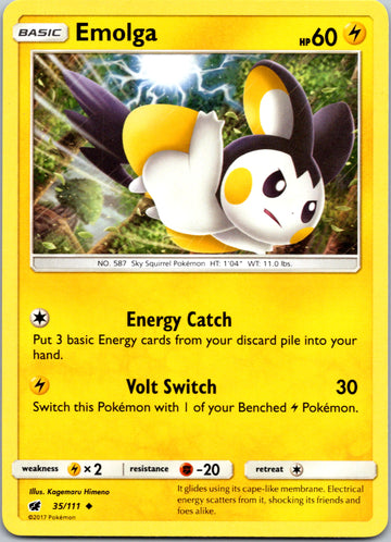 Emolga [35/111] [Crimson Invasion] Reverse Holofoil