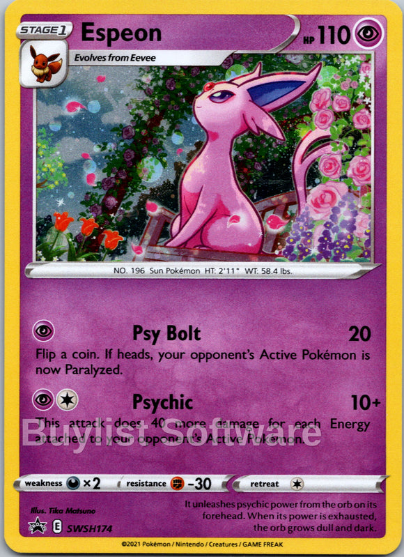 Espeon [SWSH174] [Sword & Shield Promo Cards] Holofoil
