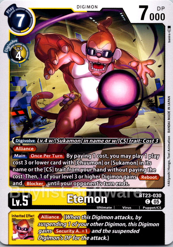 Etemon [BT23-030 C] [Hackers' Slumber]