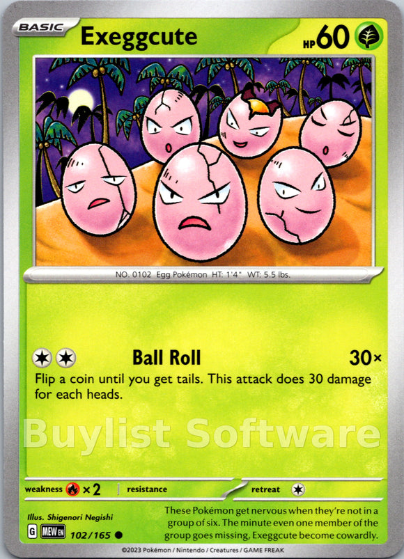 Exeggcute (102/165) [Scarlet & Violet:  151] Reverse Holofoil