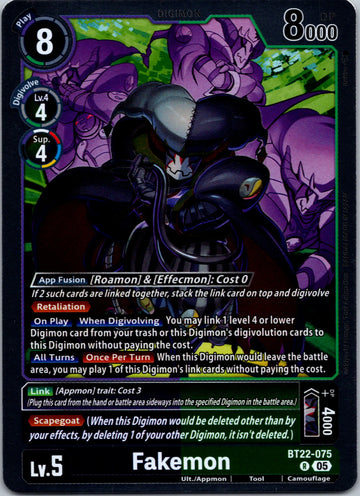 Fakemon [BT22-075 R] [Cyber Eden Release Event Cards] Foil