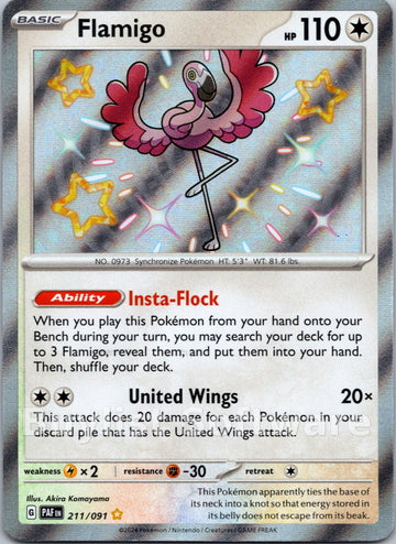 Flamigo [211/091] - (Paldean Fates) Holofoil