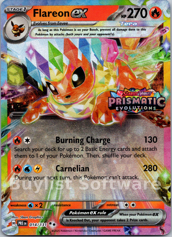 Flareon ex - 014/131 (Prismatic Evolutions Stamp) [014/131] [Prismatic Evolutions] Holofoil