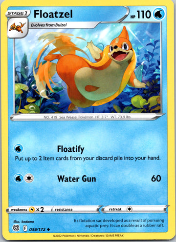 Floatzel [039/172] [Brilliant Stars] Reverse Holofoil