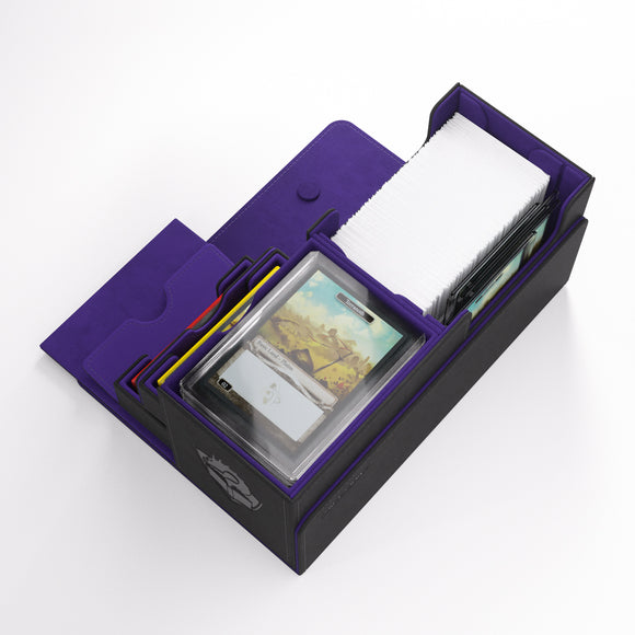 The Academic 133+ XL Convertible Black/Purple Deck Box (133ct)