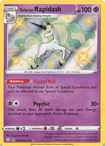 Galarian Rapidash [SV048/SV122] [Shining Fates: Shiny Vault] Holofoil