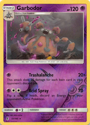 Garbodor [51/145] [Guardians Rising] Reverse Holofoil