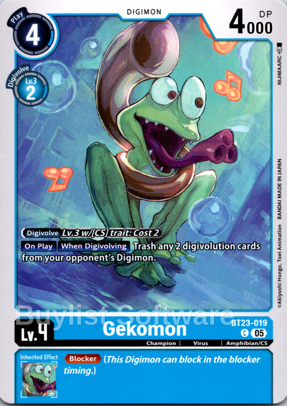 Gekomon [BT23-019 C] [Hackers' Slumber]