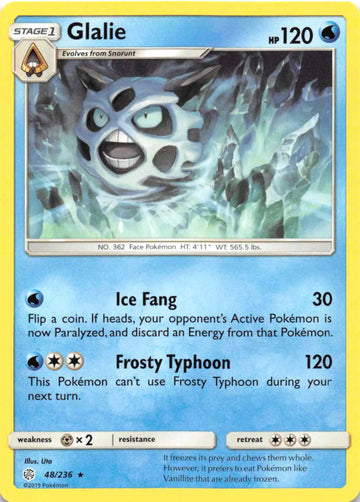 Glalie [48/236] [Cosmic Eclipse] Reverse Holofoil