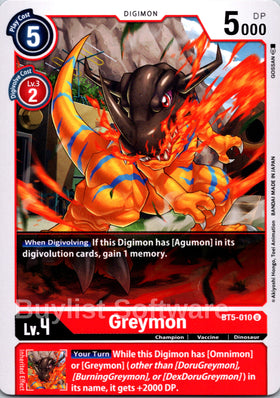 Greymon [BT5-010] [Battle of Omni] Normal