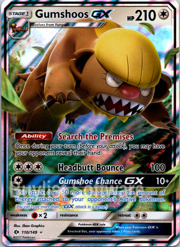 Gumshoos GX [110/149] [Sun & Moon Base Set] Holofoil