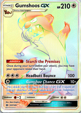 Gumshoos GX [157/149] [Sun & Moon Base Set] Holofoil