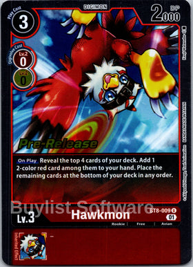 Hawkmon [BT8-009] [New Awakening Pre-Release Cards] Foil